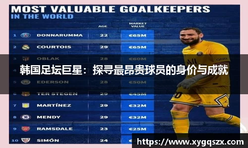韩国足坛巨星：探寻最昂贵球员的身价与成就